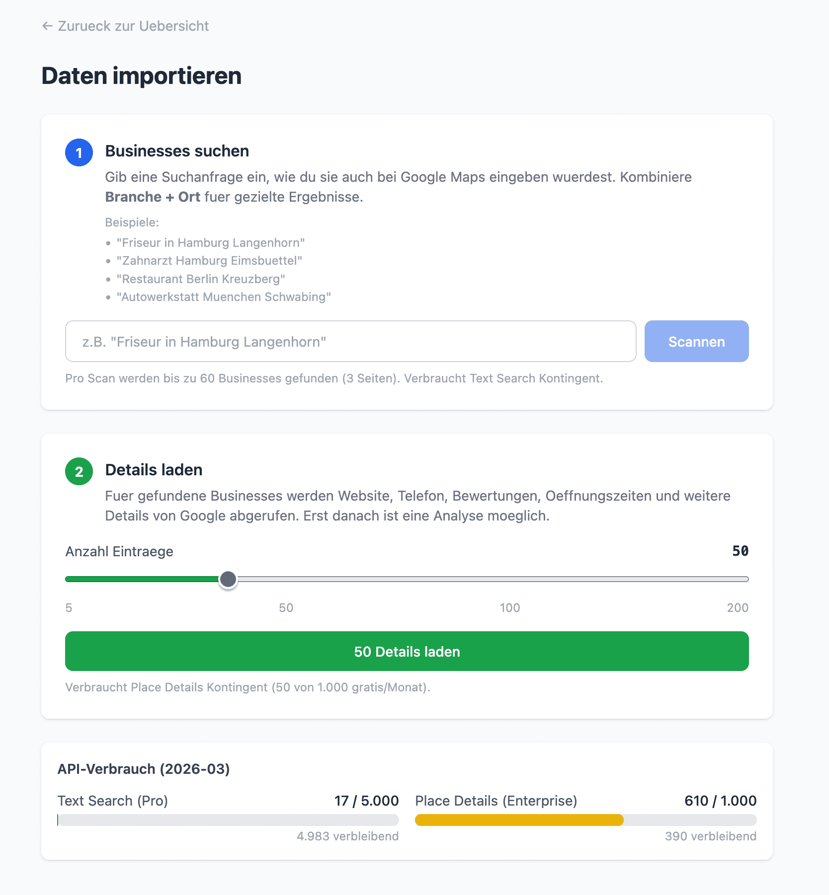 BusinessFinder – Vorschau 2