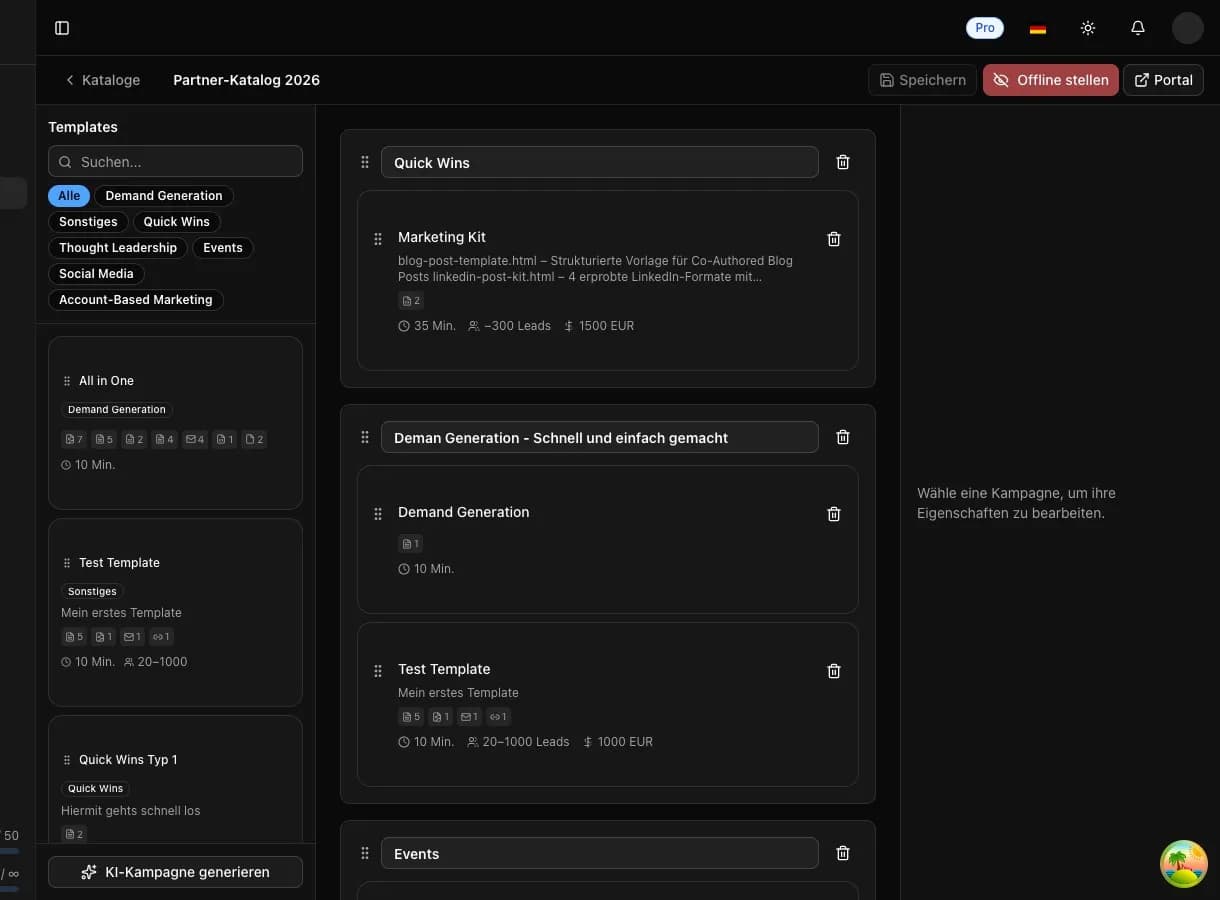 Partner Catalogue Builder – Vorschau 2