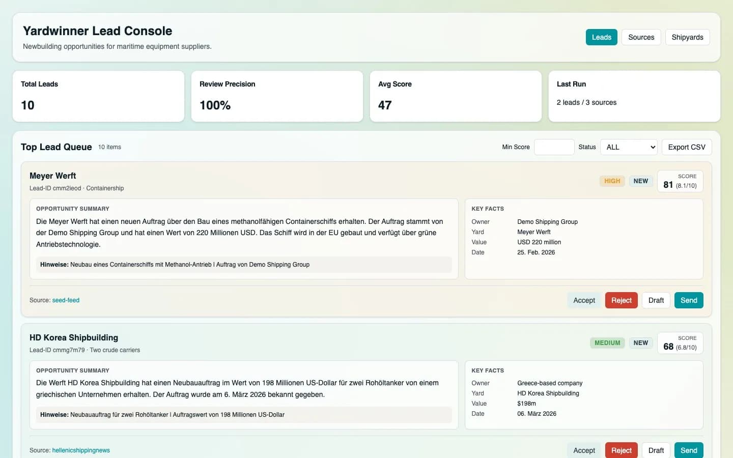 Yardwinner News – Screenshot 1